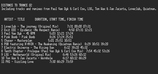 NFO file for Various-Distance_To_Trance_2-RNS
