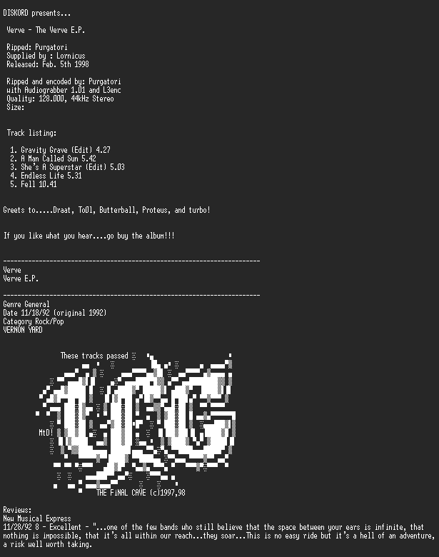 NFO file for The_Verve-The_Verve_EP-TFC