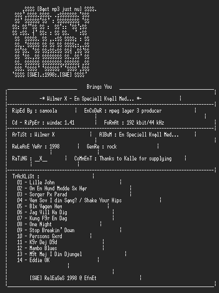 NFO file for Wilmer_X_-_En_Speciell_Kväll_Med-SWE