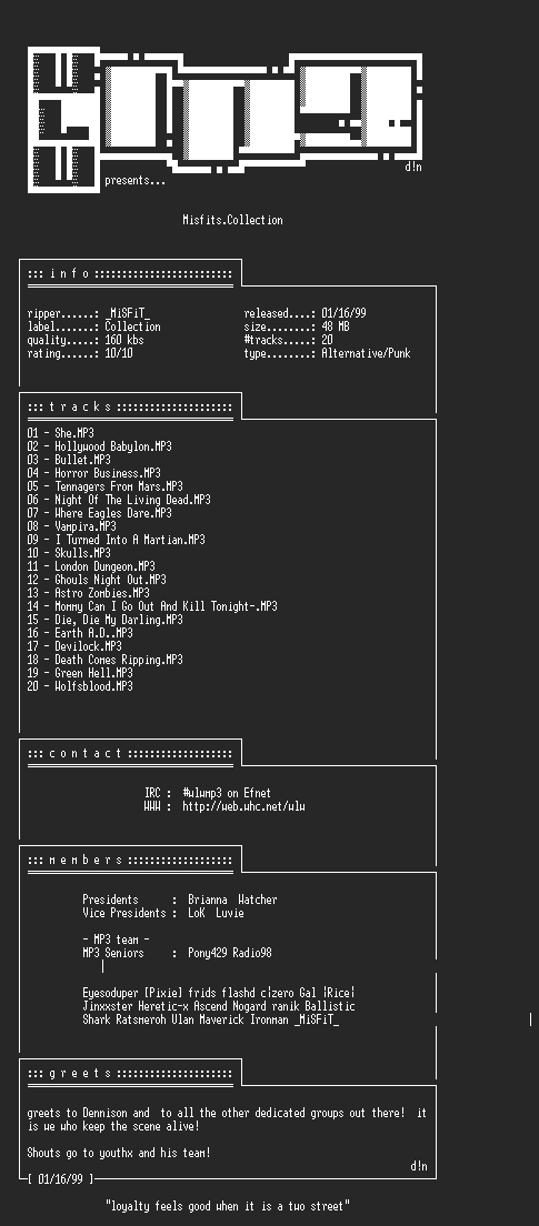 NFO file for Misfits.Collection-WLW