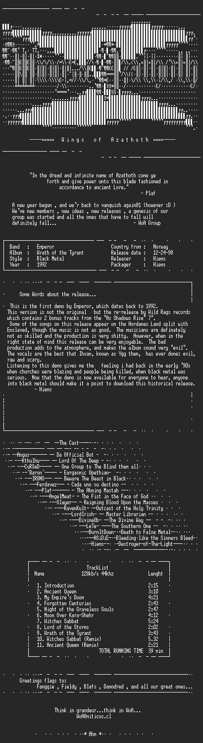 NFO file for Emperor-Wrath_of_the_Tyrant -1992-WoA
