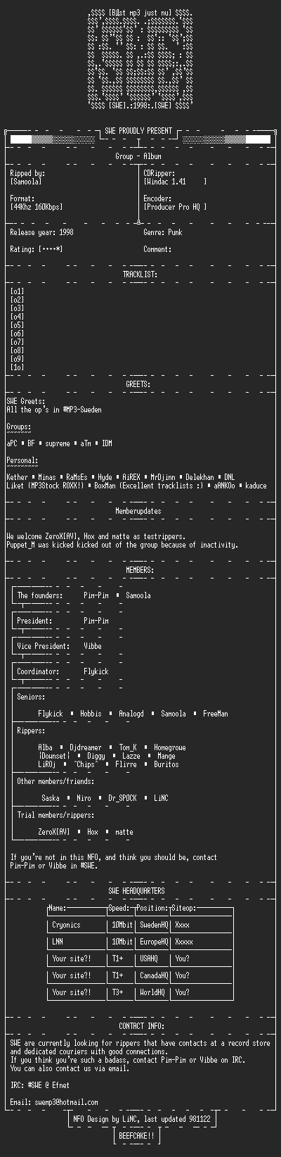 NFO file for Various_Artists_-_A_Tribute_To_Bad_Religion_Vol_2-SWE