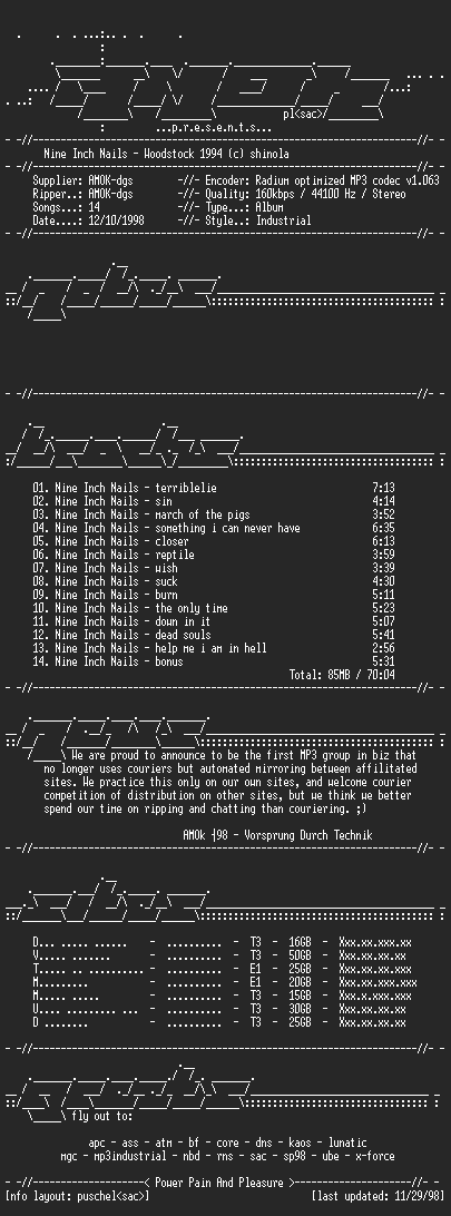 NFO file for Nine_Inch_Nails-Woodstock_1994-AMOK
