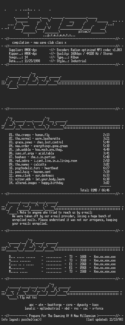 NFO file for Compilation-new_wave_club_class_x-AMOK
