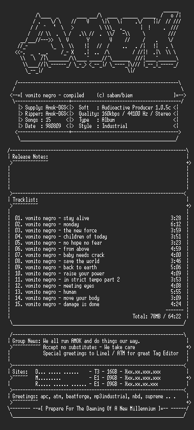 NFO file for Vomito.negro-compiled-AMOK