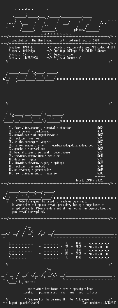 NFO file for Compilation-the_third_mind-AMOK