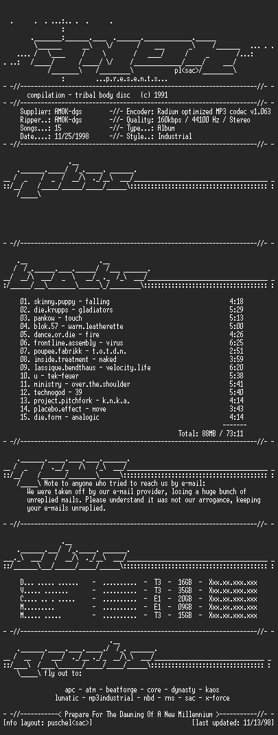 NFO file for Tribal.body.disc.2_amok