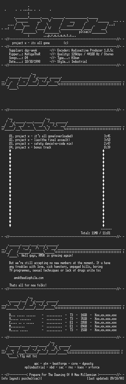 NFO file for Projekt.x-its_all_gone-AMOK