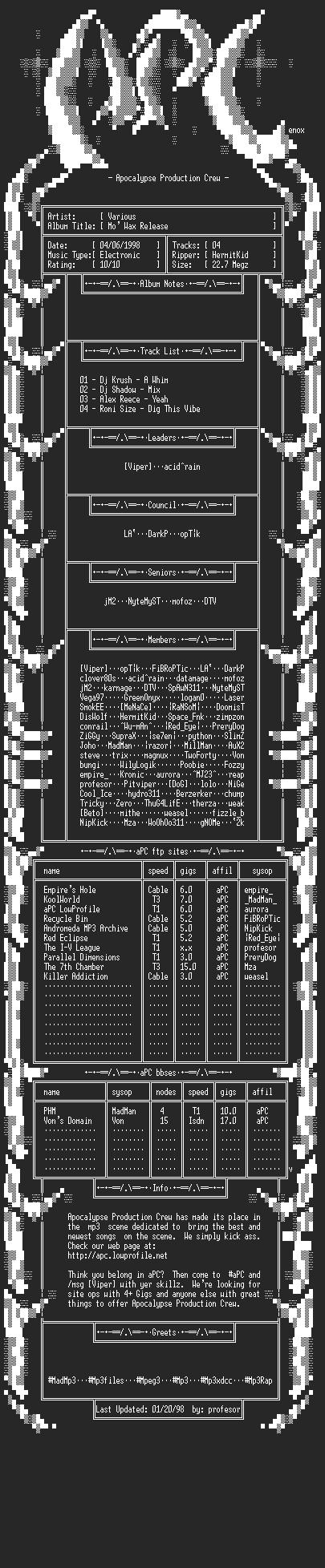 NFO file for Mo_wax_release-feat._dj_krush_dj_shadow-apc-hermitkid