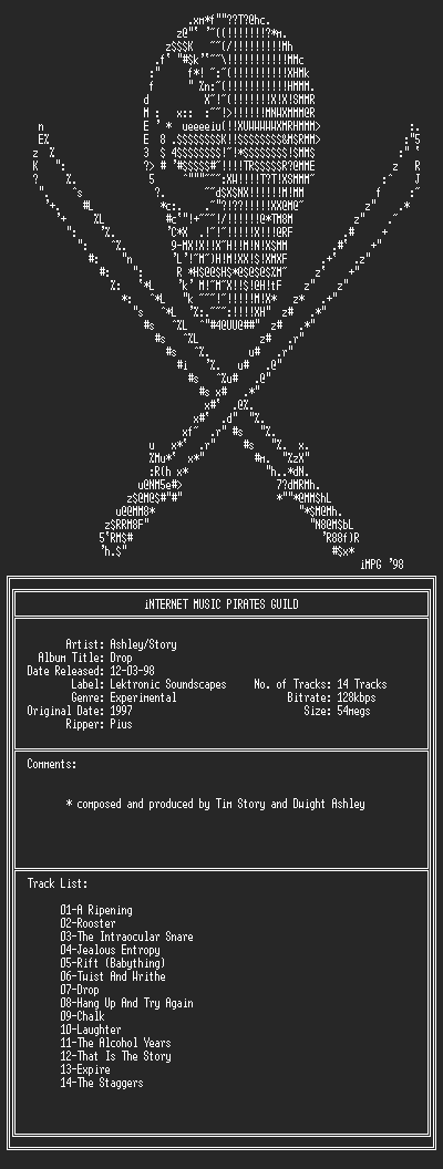 NFO file for Ashley-Story--Drop-(1997)-iMPG
