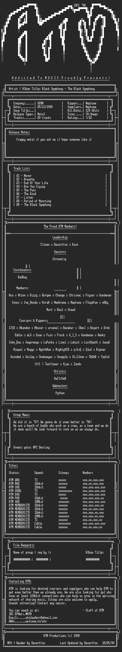 NFO file for Black_Symphony_-_Black_Symphony_-_ATM