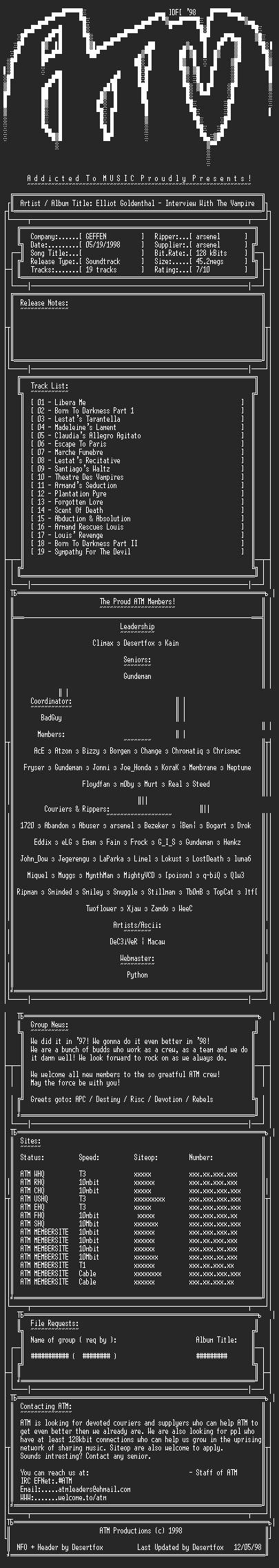 NFO file for Elliot_Goldenthal_-_Interview_With_The_Vampire_-_ATM