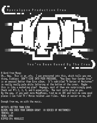 NFO file for Better_than_ezra-how_does_your_garden_grow-apc-mooglezz