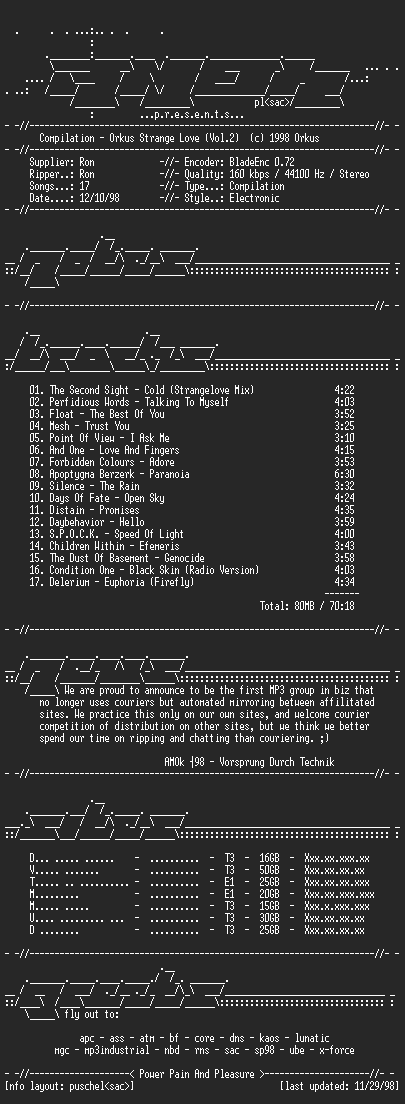 NFO file for Compilation-Orkus_Strange_Love_(Vol_2)-AMOK