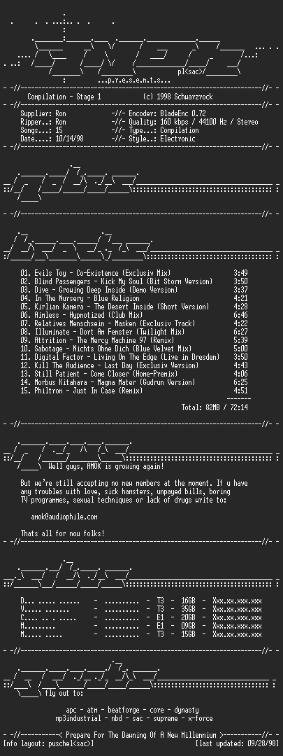 NFO file for Compilation-Stage.1-AMOK