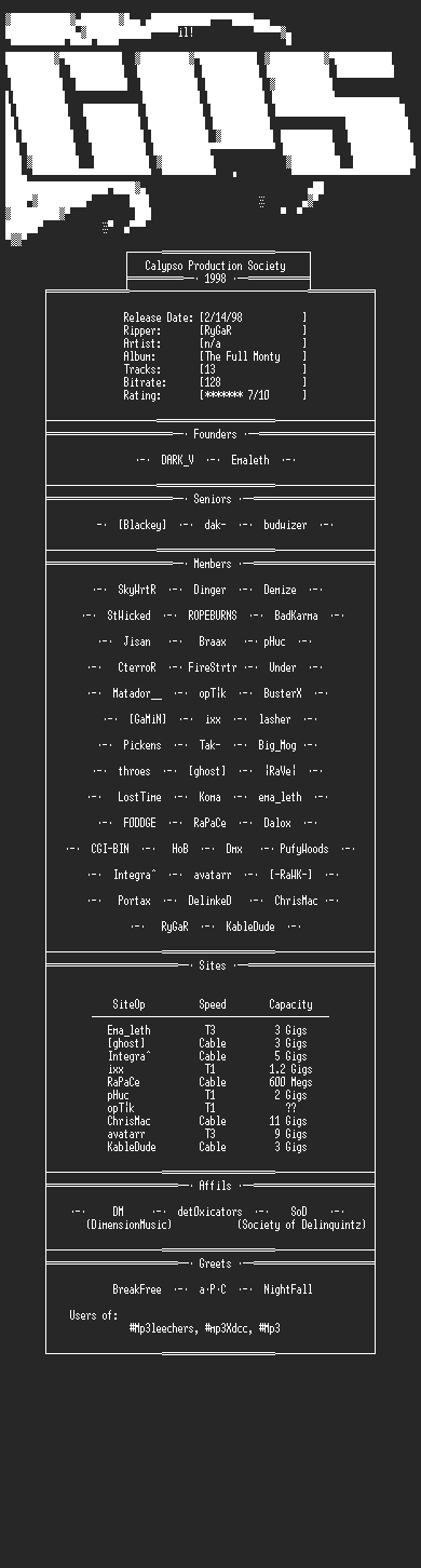 NFO file for The_Full_Monty-Soundtrack-CPS