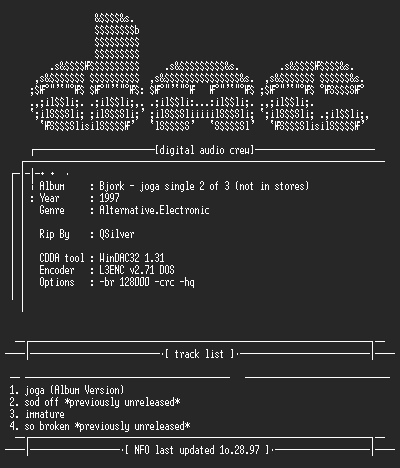 NFO file for Bjork-Joga-DAC