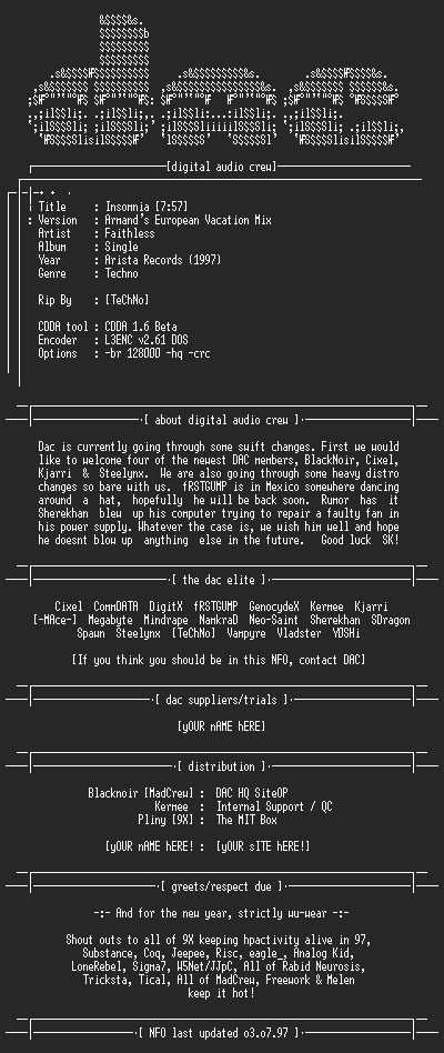 NFO file for Faithless-Insomnia_Remix_Single-DAC