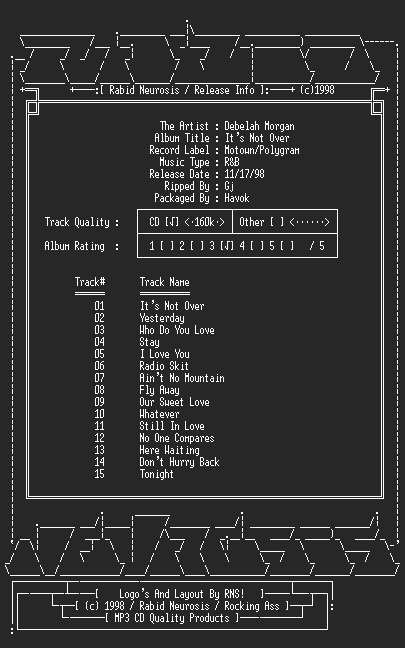 NFO file for Debelah_Morgan-Its_Not_Over-RNS