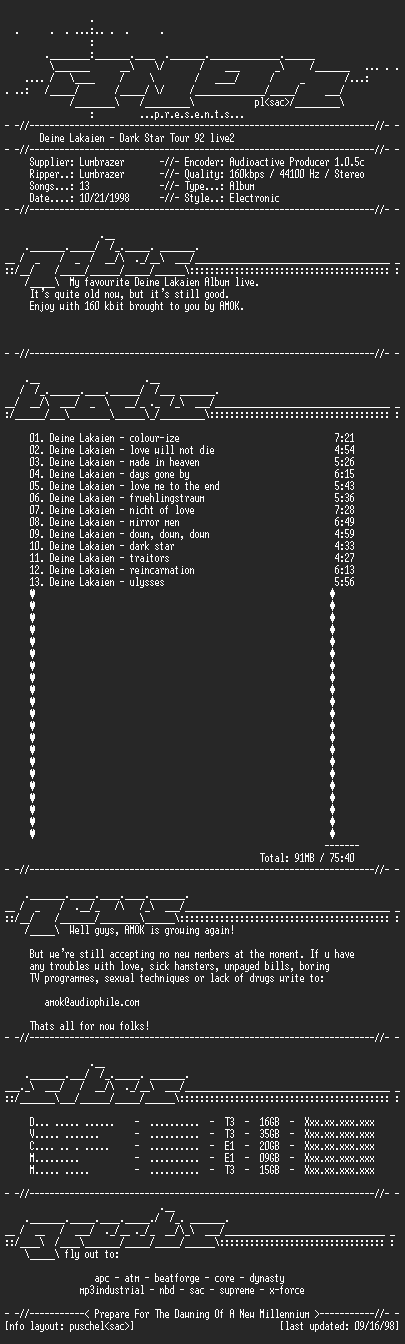 NFO file for Deine_lakaien-Dark.star.tour.92.live-AMOK