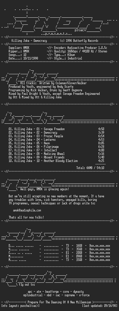 NFO file for Killing_Joke-Democracy-AMOK