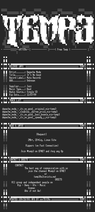 NFO file for Depeche_mode_-_its_no_good__rare_single_jazz-TEMP3