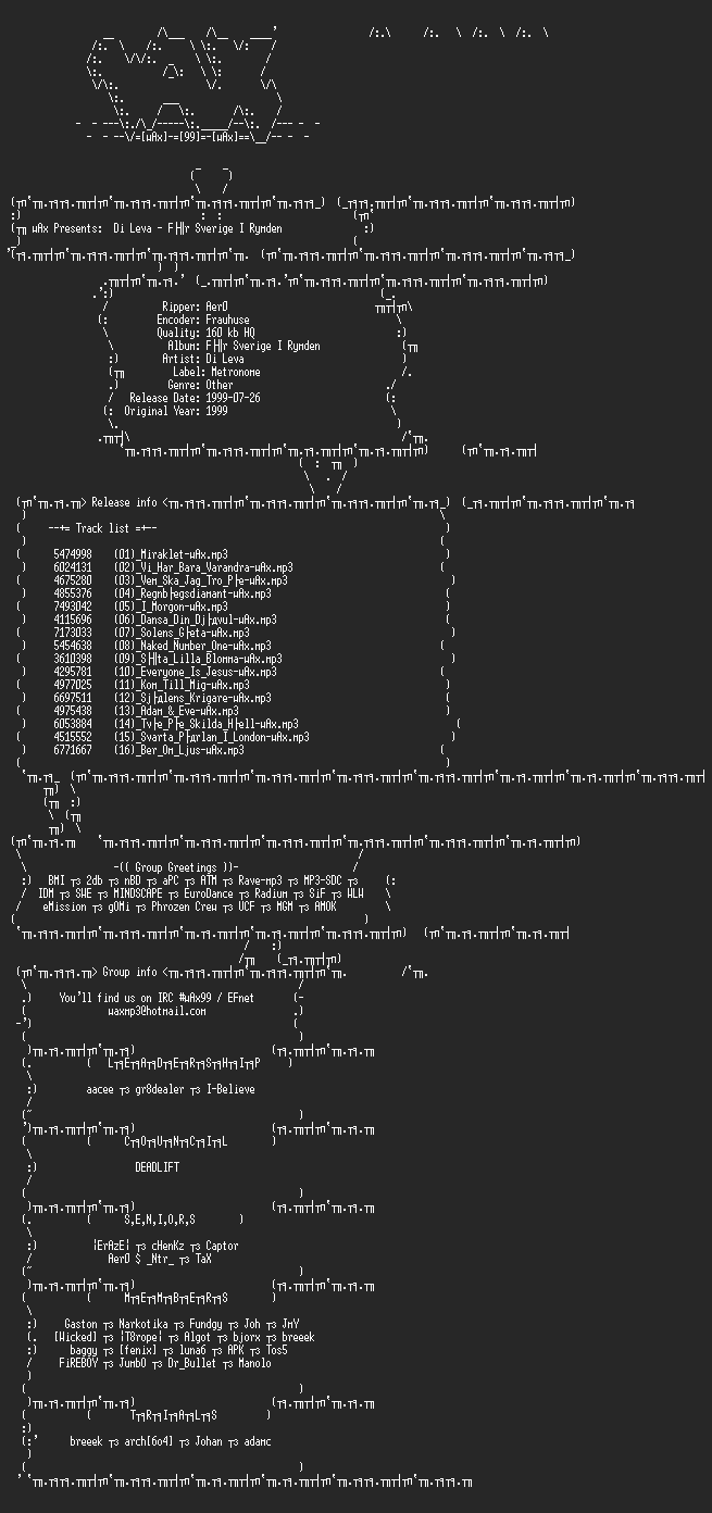 NFO file for Di_Leva_-_For_Sverige_I_Rymden_(1999)-wAx