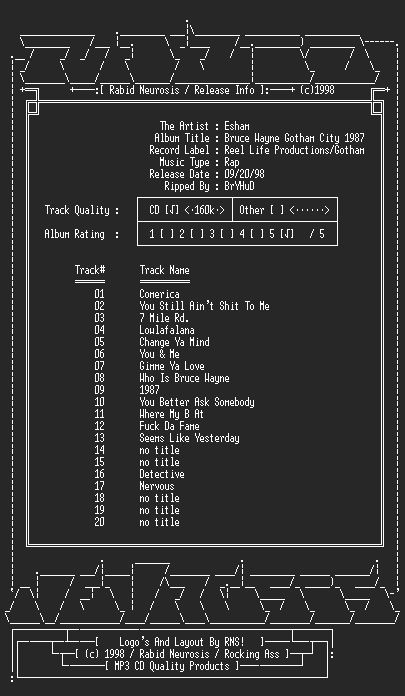 NFO file for Esham-Bruce_Wayne_Gotham_City_1987-RNS