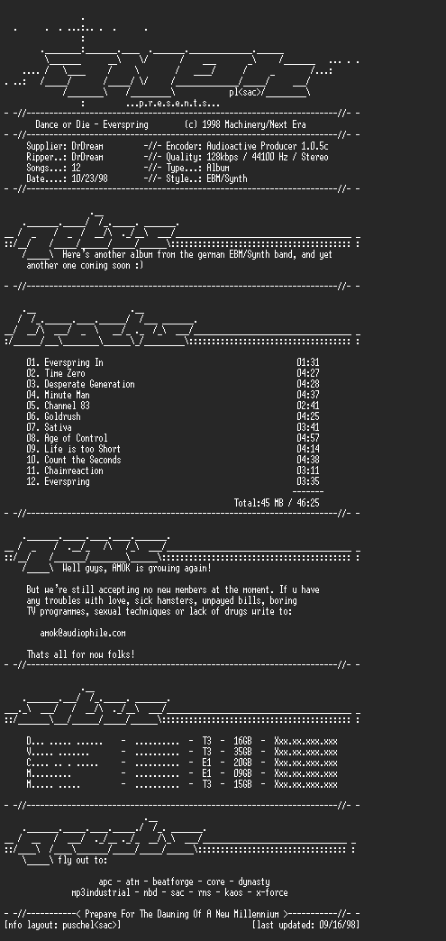 NFO file for Dance_or_Die-Everspring-AMOK