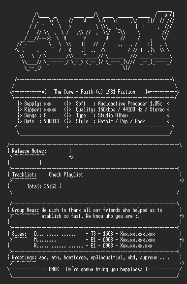 NFO file for The.Cure-Faith-AMOK