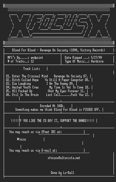 NFO file for Blood_For_Blood--Revenge_On_Society-1998-FCS