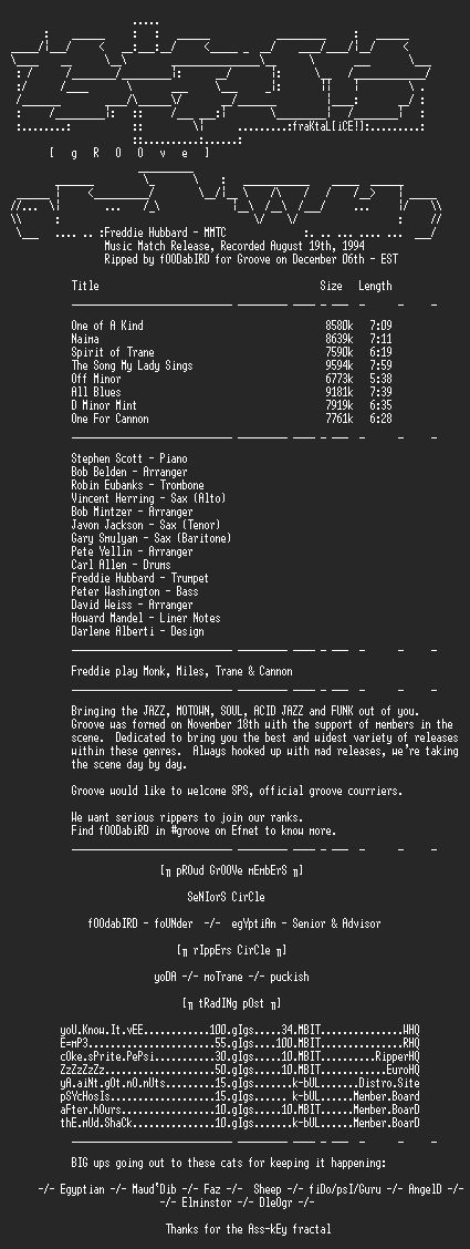 NFO file for Freddie_Hubbard-MMTC-1994-gRVe