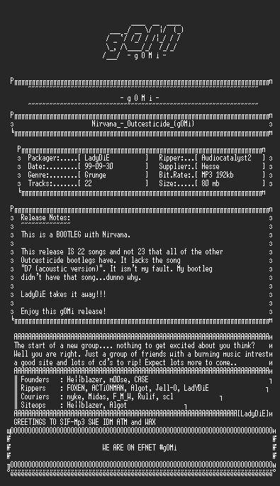 NFO file for Nirvana_-_Outcesticide_(gOMi)