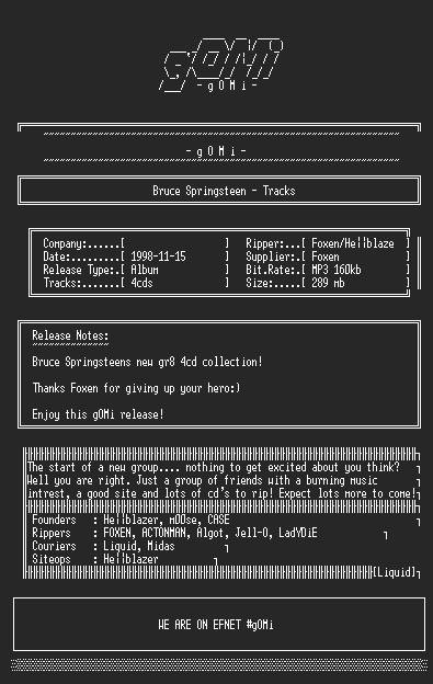 NFO file for Bruce_Springsteen-Tracks-4_CD_Box_Set-gOMi