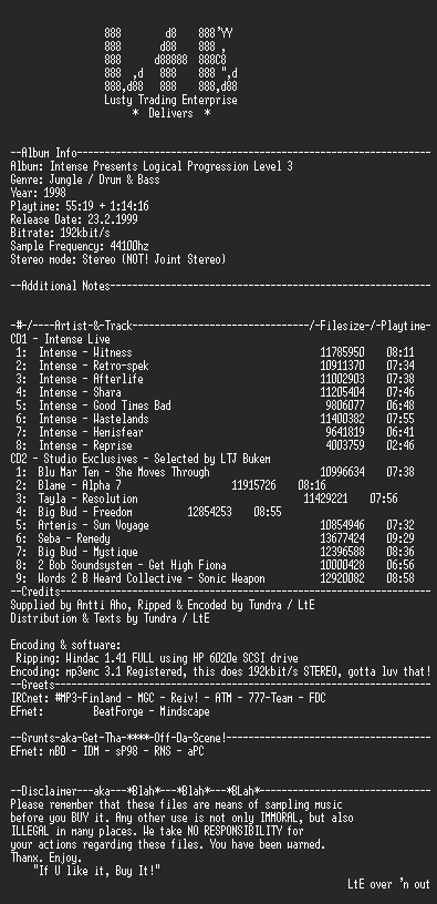 NFO file for Intense_Presents_Logical_Progression_Level_3-LtE