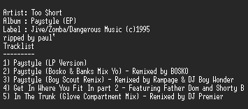 NFO file for Too_Short-Paystyle_EP-iRS