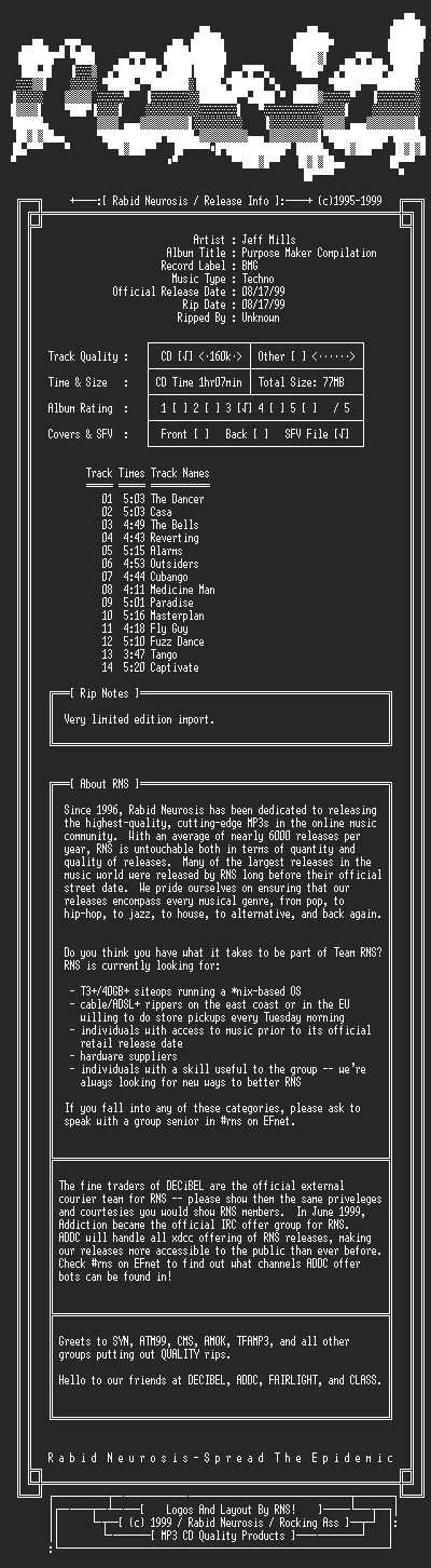 NFO file for Jeff_Mills-Purpose_Maker_Compilation-1999-RNS