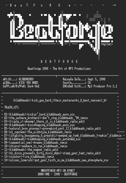 NFO file for (klubbheads)-kick_you_hard_(their_masterworks_&_best_remixes)_bf