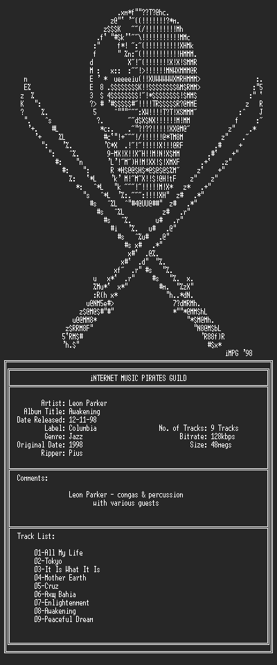 NFO file for Leon_Parker--Awakening-(1998)-iMPG