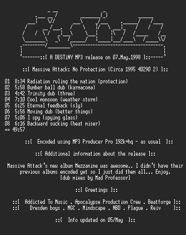 NFO file for Massive_Attack_-_No_Protection-DESTiNY