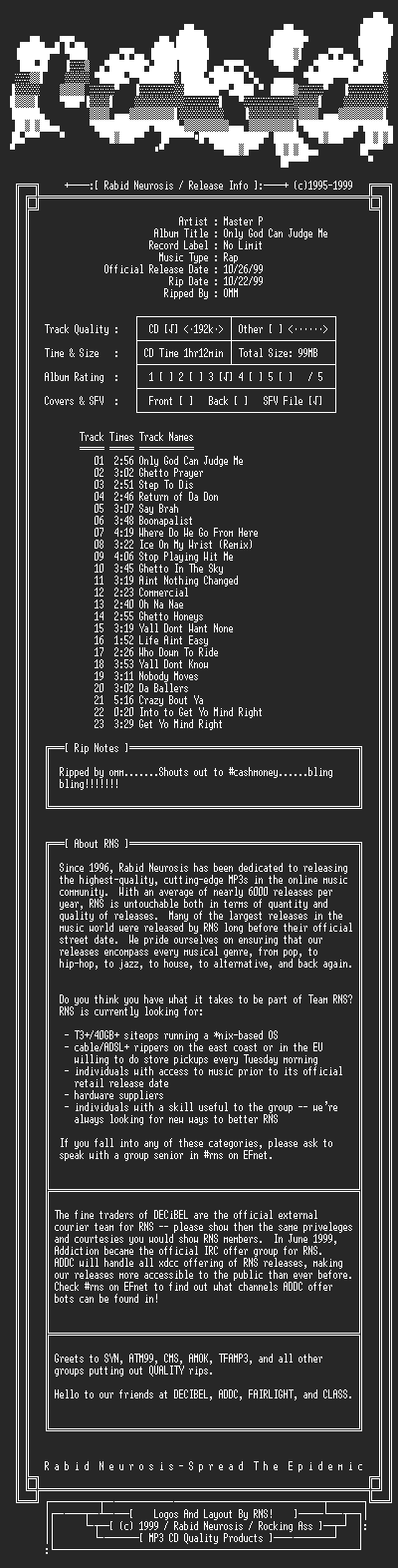 NFO file for Master_P-Only_God_Can_Judge_Me-1999-RNS
