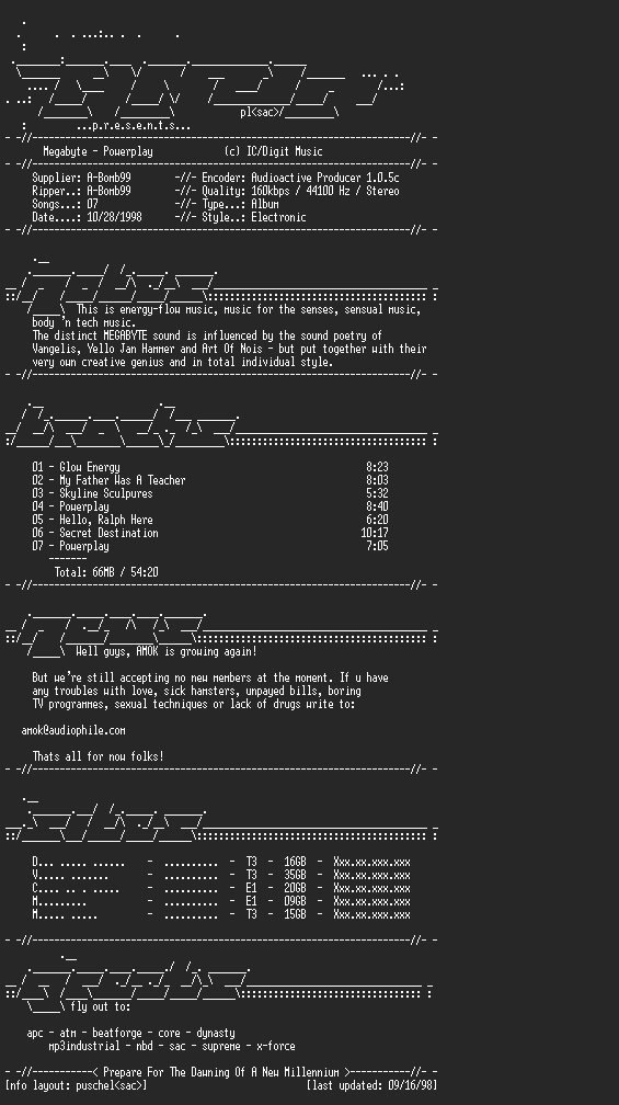 NFO file for Megabyte_-_Powerplay-AMOK