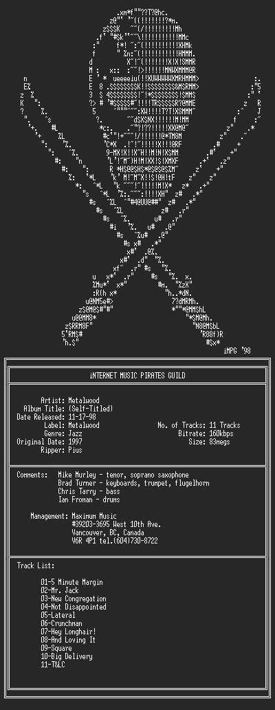 NFO file for Metalwood--Metalwood-(1997)-iMPG