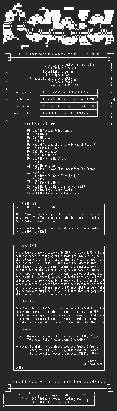 NFO file for Method_Man_and_Redman-Blackout-1999-RNS