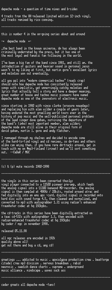 NFO file for Depeche_Mode_-_A_Question_Of_Time_Mixes-MGC