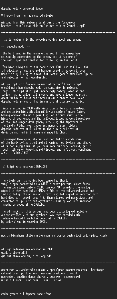 NFO file for Depeche_Mode_-_Personal_Jesus_CDS-MGC