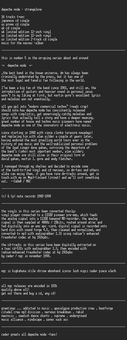 NFO file for Depeche_Mode_-_Strangelove-MGC