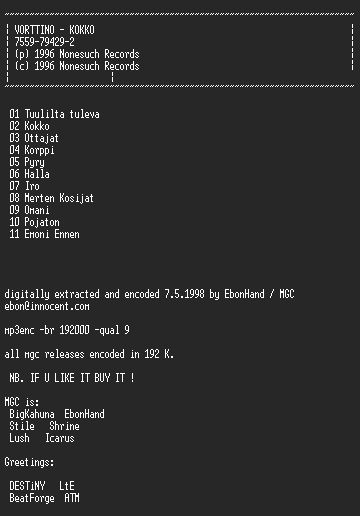 NFO file for Varttina_-_Kokko-MGC