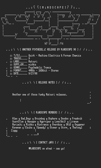 NFO file for Quirk-Machina_Electrica_&_Fornax..-MindScape