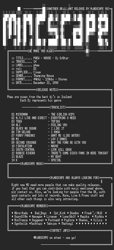 NFO file for Phew-House-MindScape